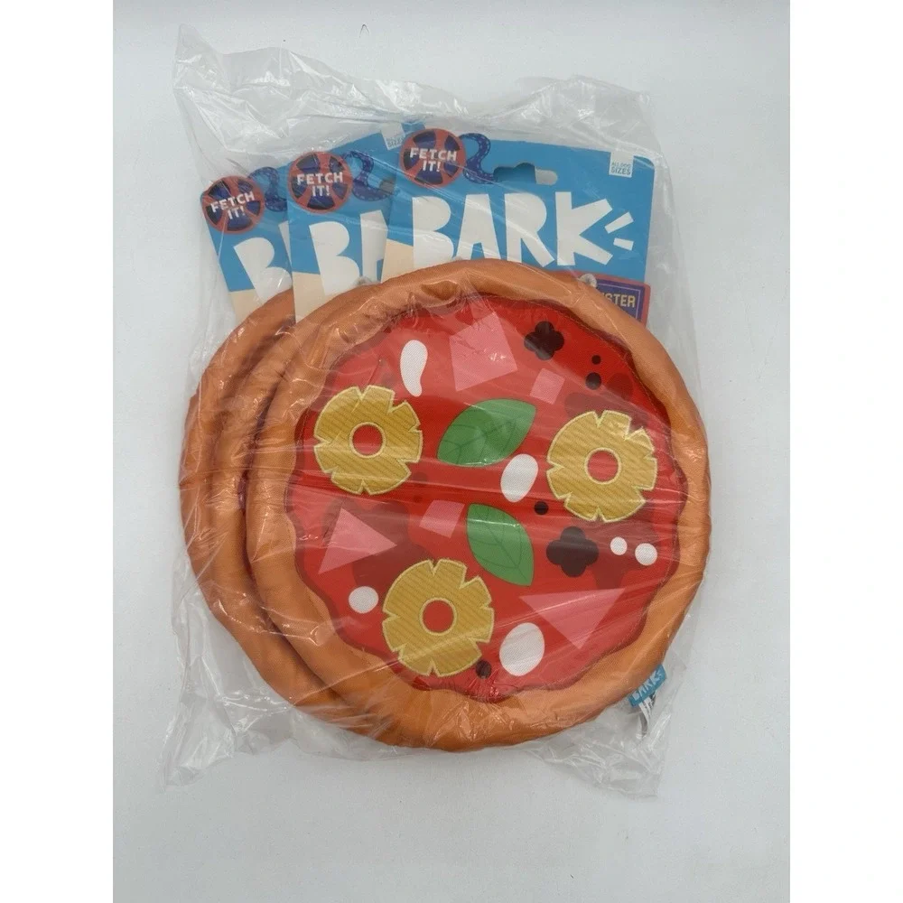Lot of 3 Bark Box Dog Toy Hawhine Pizza Dogs All Sizes Fetch It Multicolor
